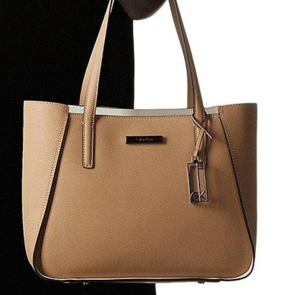 🆕️ Calvin Klein Marissa Saffiano Leather Tote Bag